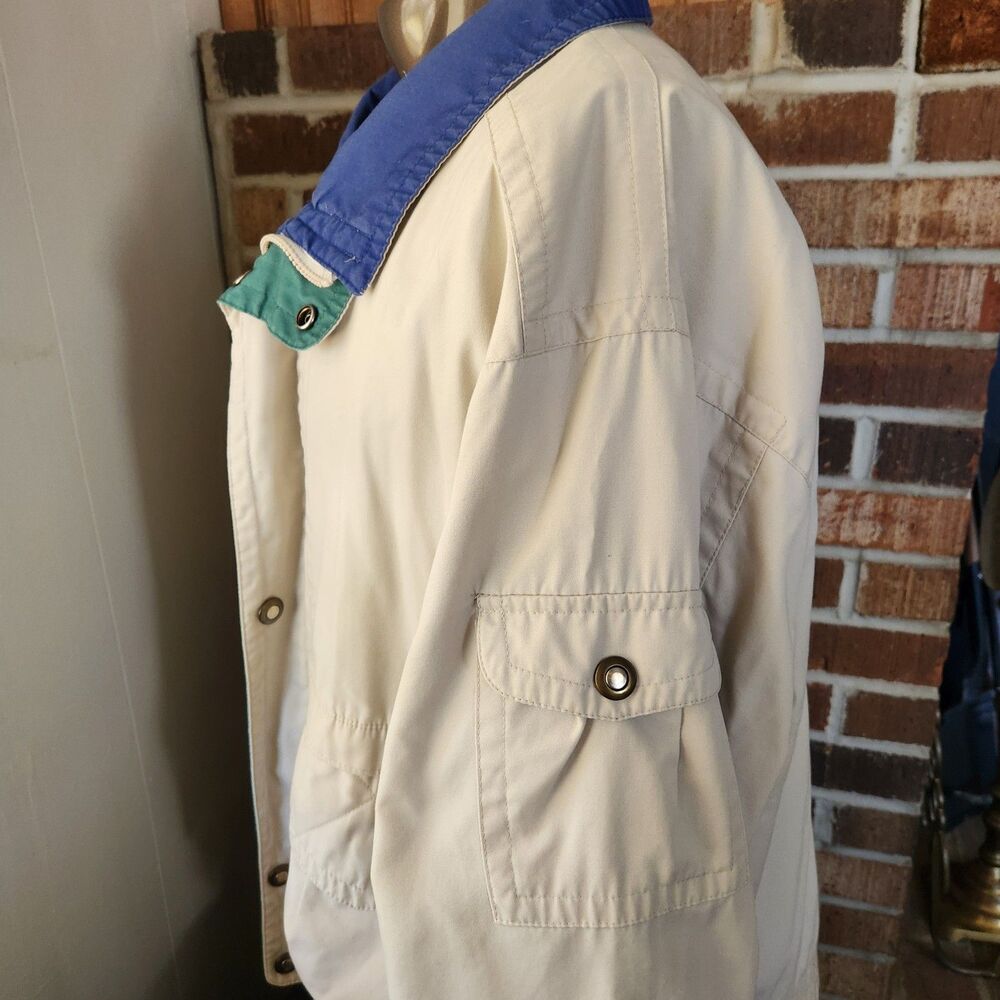 Towne By London Fog Men's Classic Vintage Zip Tan Jacket/Windbreaker Size Large - Picture 5 of 16